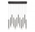 Lib & Co. CA Soffio, 12 Light Linear LED Chandelier, Matte Black