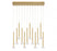 Lib & Co. CA Soffio, 12 Light Linear LED Chandelier, Plated Brushed Gold