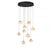 Calcolo, 9 Light Round Led Chandelier, Matte Black | 12121-02