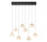 Calcolo, 8 Light Rectangular Led Chandelier, Matte Black | 12124-02