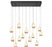 Lib & Co. CA Lucidata, 14 Light Rectangular LED Chandelier, Matte Black