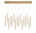 Lib & Co. CA Soffio, 16 Light Linear LED Chandelier, Plated Brushed Gold