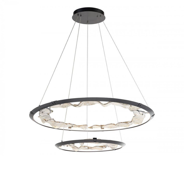 Nettuno 2 Tier Led Chandelier, Painted Brushed Grey | 12164-040