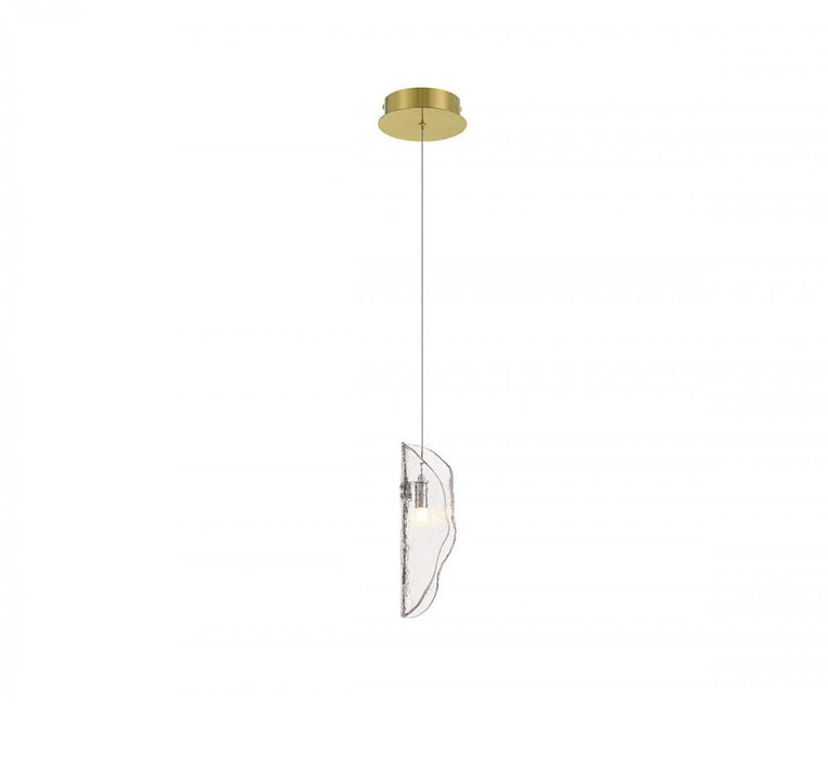 Sorrento, 1 Light Led Pendant, Clear, Gold Canopy | 12166-017-07