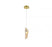 Sorrento, 1 Light Led Pendant, Amber, Gold Canopy | 12166-018-07