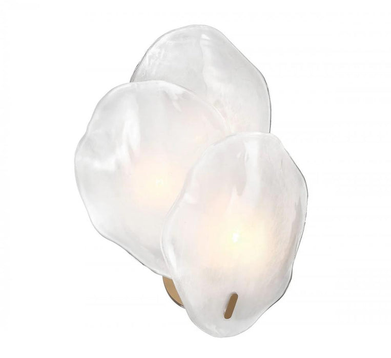 Corato, 3 Light Wall Sconce, Brushed Brass With Translucent White Glass | 12168-039
