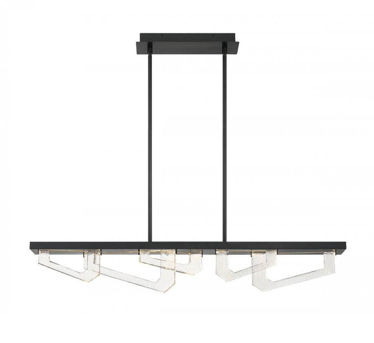 Arezzo, Small Linear Led Chandelier, Painted Brushed Grey | 12178-040