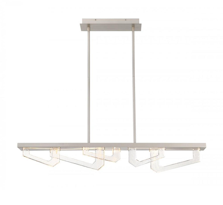 Arezzo, Small Linear Led Chandelier, Painted Brushed Champagne | 12178-041
