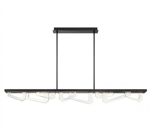Arezzo, Large Linear Led Chandelier, Painted Brushed Grey | 12180-040