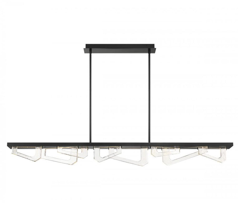 Arezzo, Large Linear Led Chandelier, Painted Brushed Grey | 12180-040