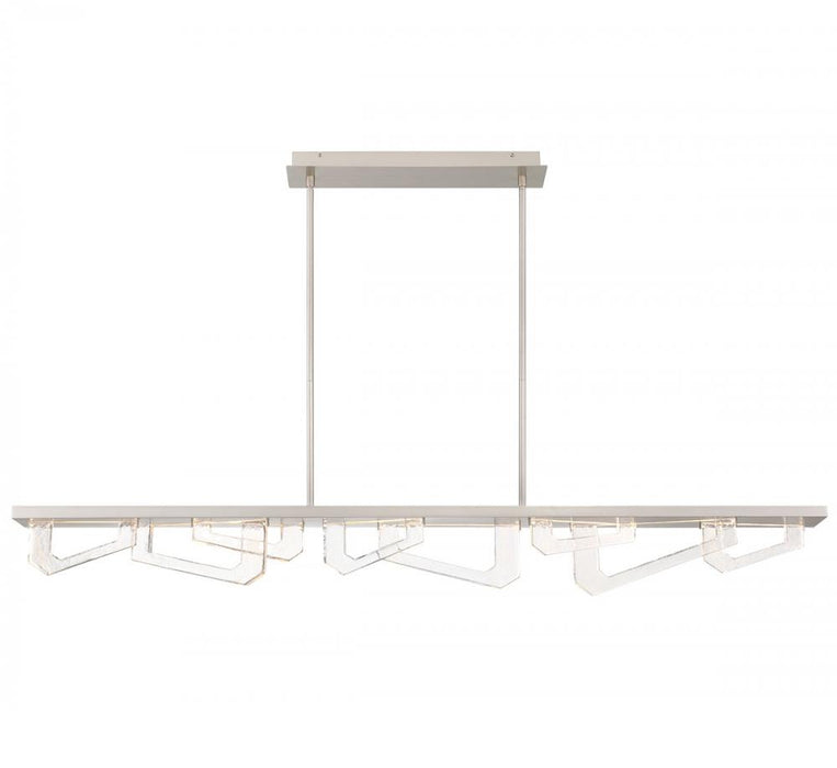 Arezzo, Large Linear Led Chandelier, Painted Brushed Champagne | 12180-041