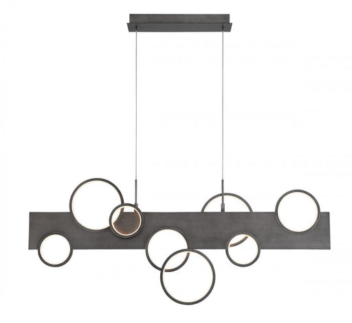 Torino, 8 Light Linear Led Chandelier, Brushed Vintage Grey | 12194-042