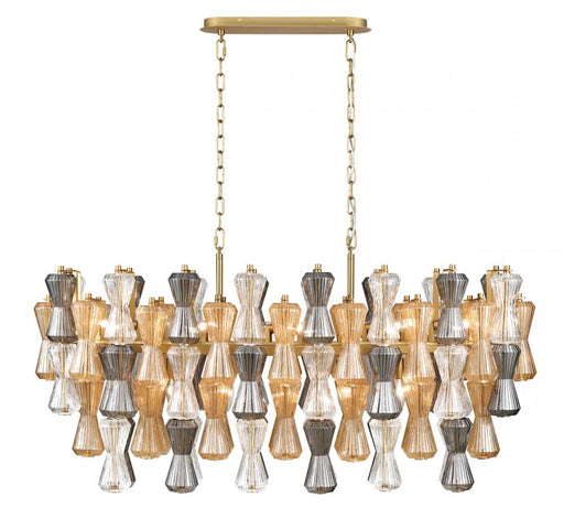 Veneto, 13 Light Oval Chandelier, Aged Brass | 12198-022