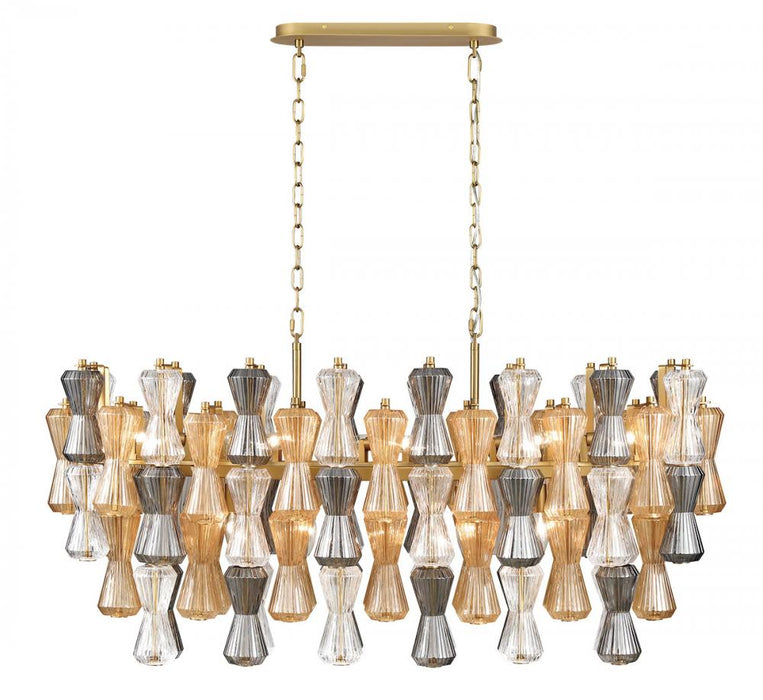 Veneto, 13 Light Oval Chandelier, Aged Brass | 12198-022