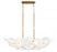 Corato, 26 Light Island Chandelier, Brushed Brass With Translucent White Glass | 12204-039