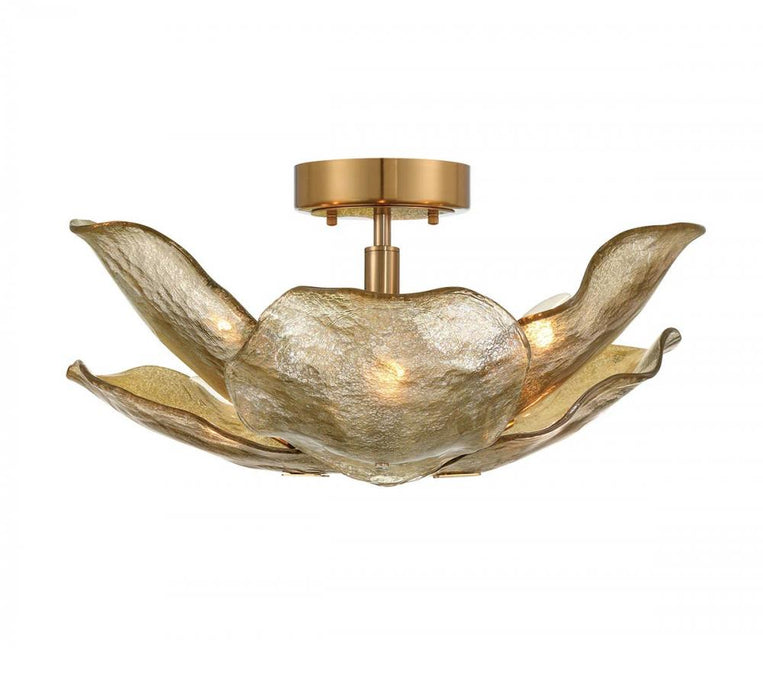 Corato, 6 Light Flushmount / Pendant, Brushed Brass | 12205-037