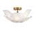 Corato , 6 Light Flushmount/pendant, Brushed Brass With White Translucent | 12205-039