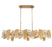 Castellana 6 Light Linear Chandelier Brushed Brass Clear Crystal | 12214-037