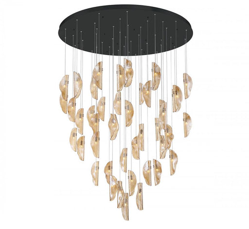Sorrento, 45 Light Led Grand Chandelier, Amber, Black Canopy | 12219-018-02