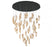 Sorrento, 45 Light Led Grand Chandelier, Amber, Black Canopy | 12219-018-02