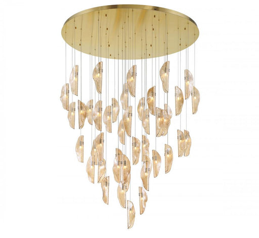 Sorrento, 45 Light Led Grand Chandelier, Amber, Gold Canopy | 12219-018-07