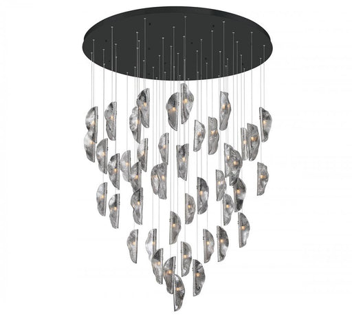 Sorrento, 45 Light Led Grand Chandelier, Smoke, Black Canopy | 12219-019-02