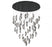 Sorrento, 45 Light Led Grand Chandelier, Smoke, Black Canopy | 12219-019-02