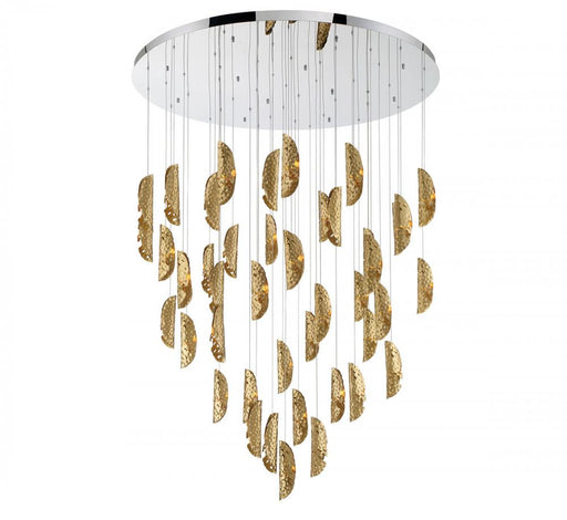Sorrento, 45 Light Led Grand Chandelier, Copper, Chrome Canopy | 12219-020-01