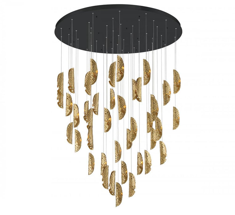 Sorrento, 45 Light Led Grand Chandelier, Copper, Black Canopy | 12219-020-02