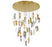 Sorrento, 45 Light Led Grand Chandelier, Mixed With Copper Leaf, Gold Canopy | 12219-024-07
