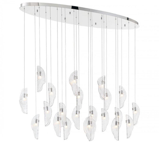 Sorrento, 22 Light Oval Led Chandelier, Clear,chrome Canopy | 12220-017-01