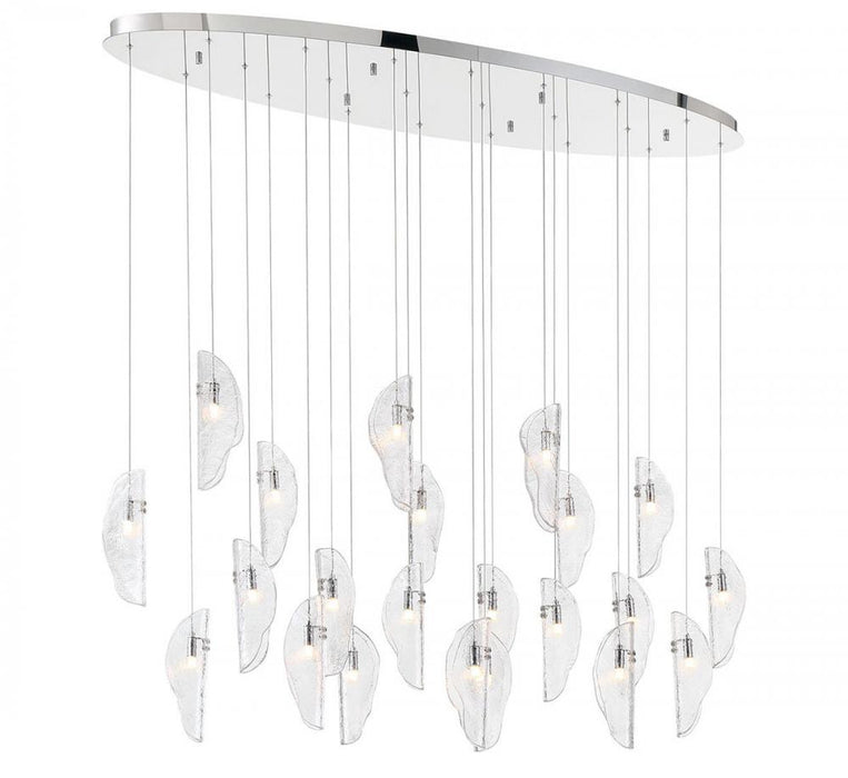 Sorrento, 22 Light Oval Led Chandelier, Clear,chrome Canopy | 12220-017-01
