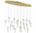 Sorrento, 22 Light Oval Led Chandelier, Clear, Gold Canopy | 12220-017-07