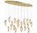 Sorrento, 22 Light Oval Led Chandelier, Amber, Gold Canopy | 12220-018-07