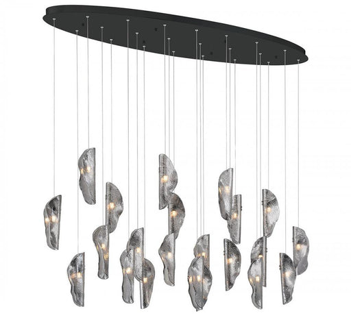 Sorrento, 22 Light Oval Led Chandelier, Smoke, Black Canopy | 12220-019-02