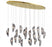Sorrento, 22 Light Oval Led Chandelier, Smoke, Gold Canopy | 12220-019-07