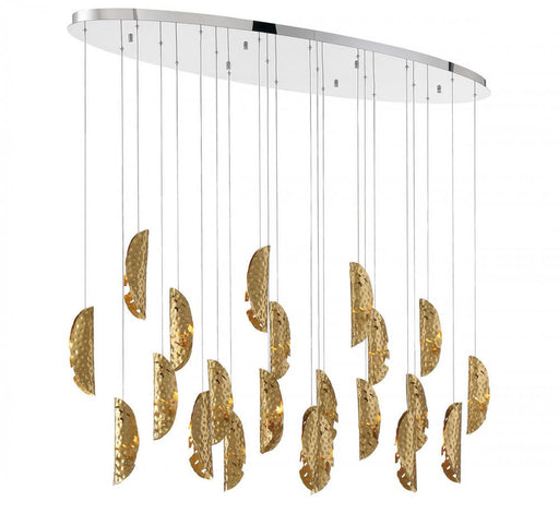 Sorrento, 22 Light Oval Led Chandelier, Copper,chrome Canopy | 12220-020-01