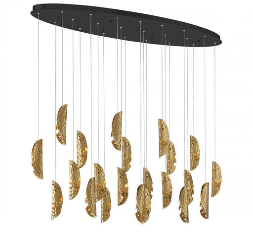 Sorrento, 22 Light Oval Ledchandelier, Copper, Black Canopy | 12220-020-02