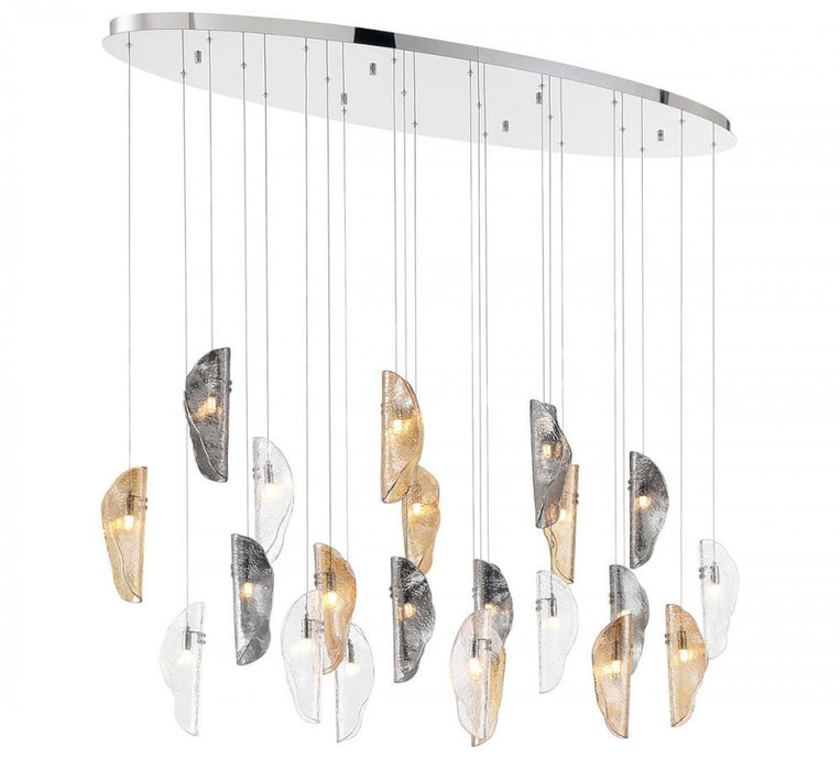 Sorrento, 22 Light Oval Led Chandelier, Mixed,chrome Canopy | 12220-023-01