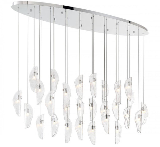 Sorrento, 28 Light Oval Led Chandelier, Clear,chrome Canopy | 12221-017-01