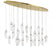 Sorrento, 28 Light Oval Led Chandelier, Clear, Gold Canopy | 12221-017-07