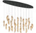 Sorrento, 28 Light Oval Led Chandelier, Amber, Black Canopy | 12221-018-02