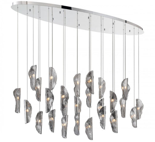 Sorrento, 28 Light Oval Led Chandelier, Smoke,chrome Canopy | 12221-019-01