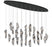 Sorrento, 28 Light Oval Led Chandelier, Smoke, Black Canopy | 12221-019-02