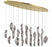 Sorrento, 28 Light Oval Led Chandelier, Smoke, Gold Canopy | 12221-019-07