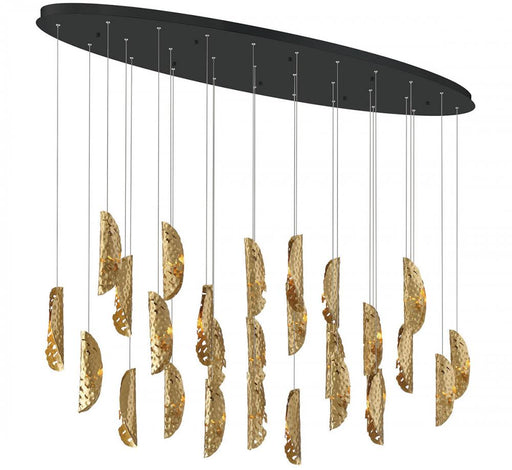 Sorrento, 28 Light Oval Led Chandelier, Copper, Black Canopy | 12221-020-02