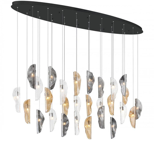 Sorrento, 28 Light Oval Led Chandelier, Mixed, Black Canopy | 12221-023-02