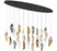 Sorrento, 28 Light Oval Led Chandelier, Mixed With Copper Leaf, Black Canopy | 12221-024-02