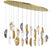 Sorrento, 28 Light Oval Led Chandelier, Mixed With Copper Leaf, Gold Canopy | 12221-024-07