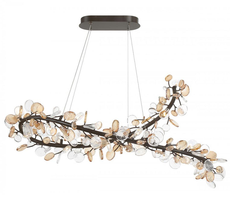 Pisa, 22 Light Ovalval Led Chandelier, Black With Gold Accent | 12223-043